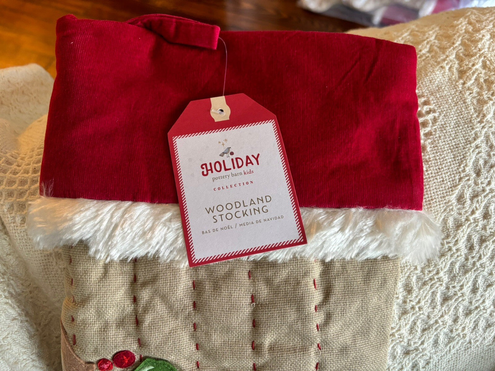 Pottery Barn Holiday Christmas stocking woodland deer gift party girl Disney  a