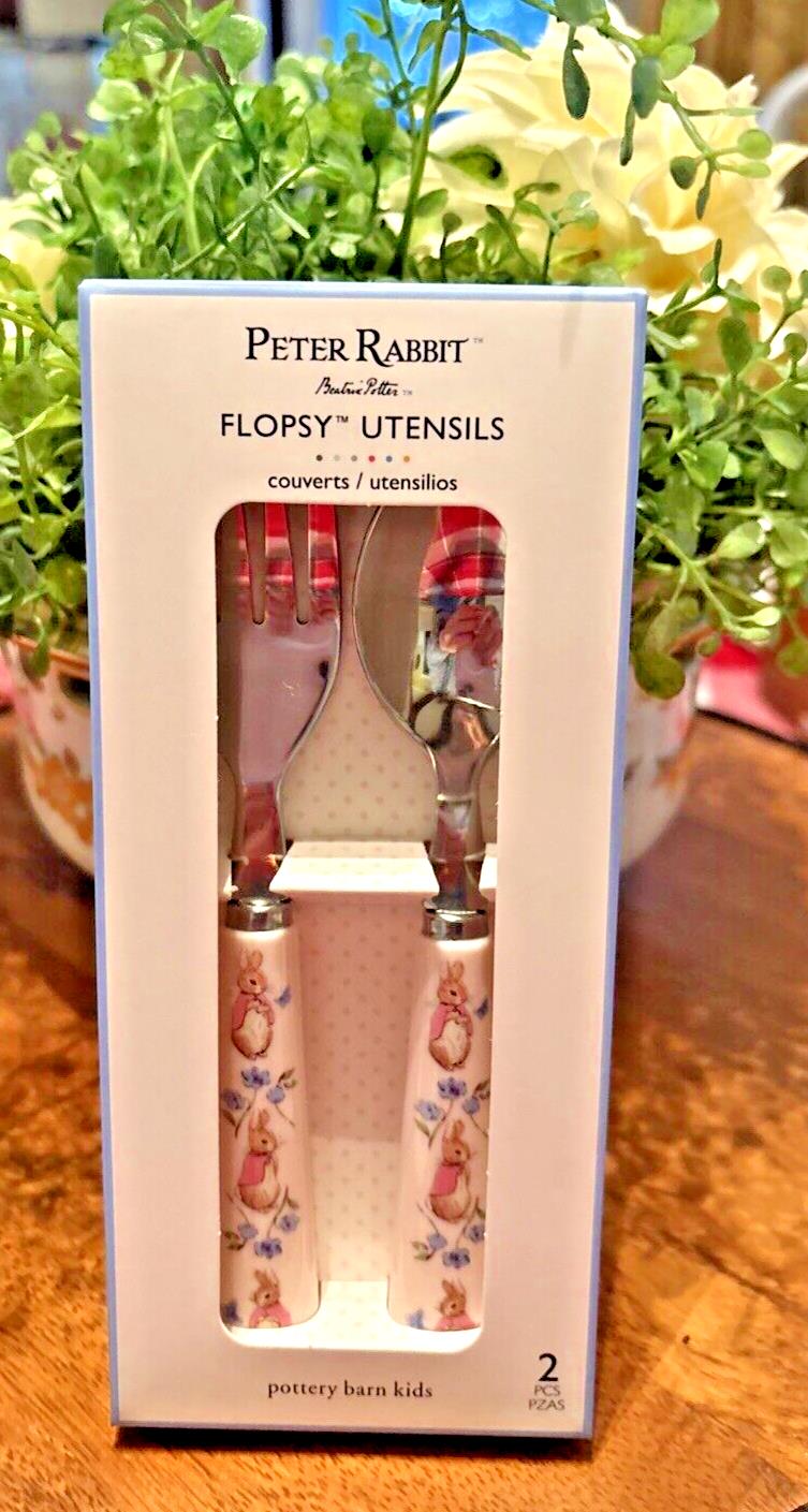 Pottery Barn Holiday Easter Peter Rabbit Utensil Party School disney Gift Set `