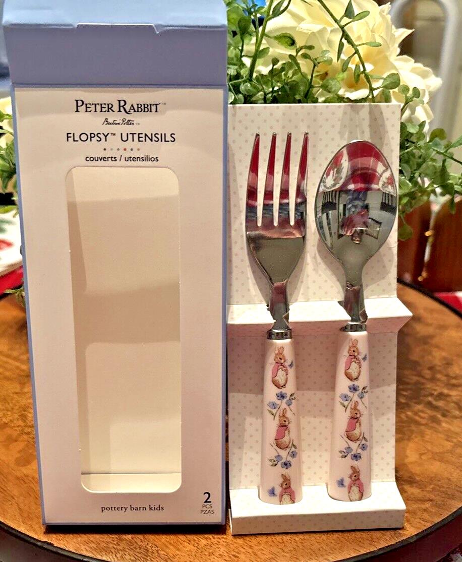 Pottery Barn Holiday Easter Peter Rabbit Utensil Party School disney Gift Set `
