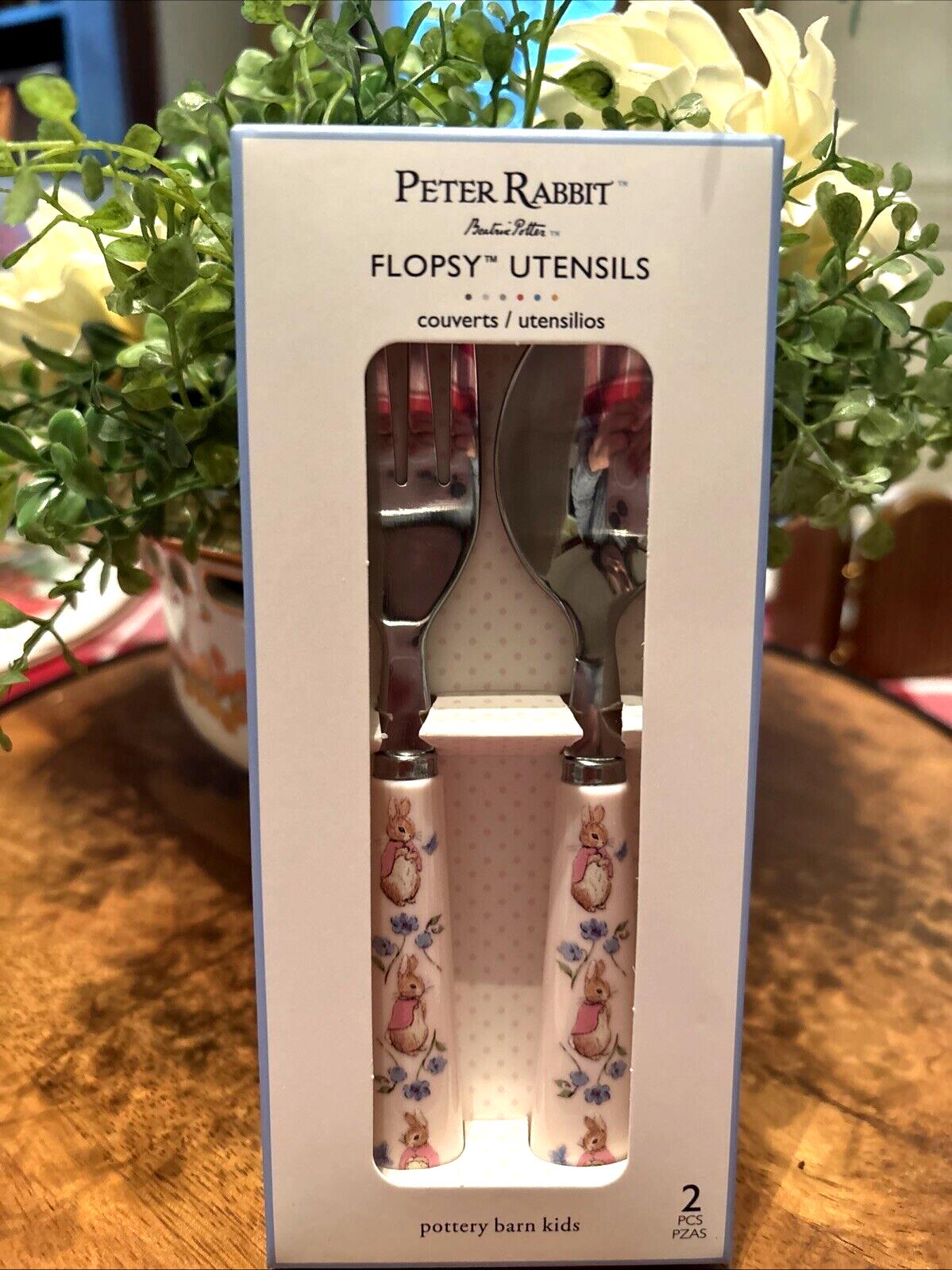 Pottery Barn Holiday Easter Peter Rabbit Utensil Party School disney Gift Set `