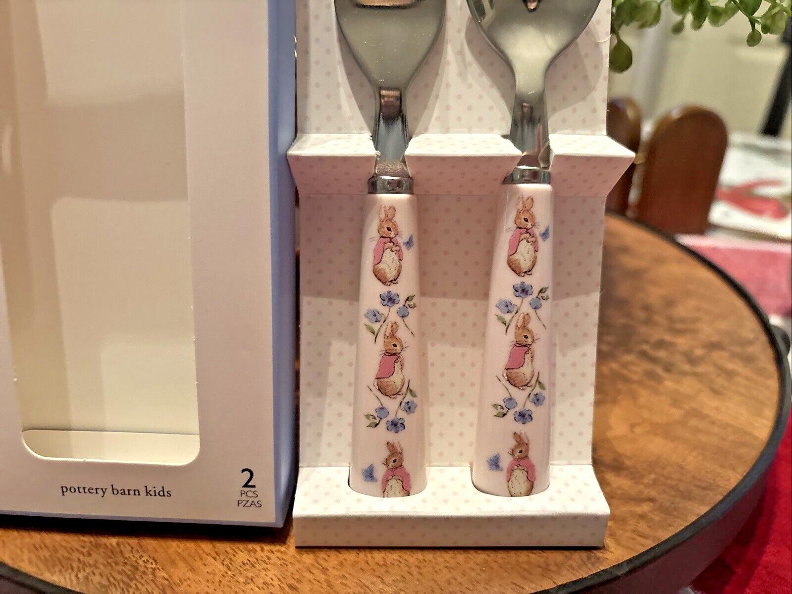 Pottery Barn Holiday Easter Peter Rabbit Utensil Party School disney Gift Set `