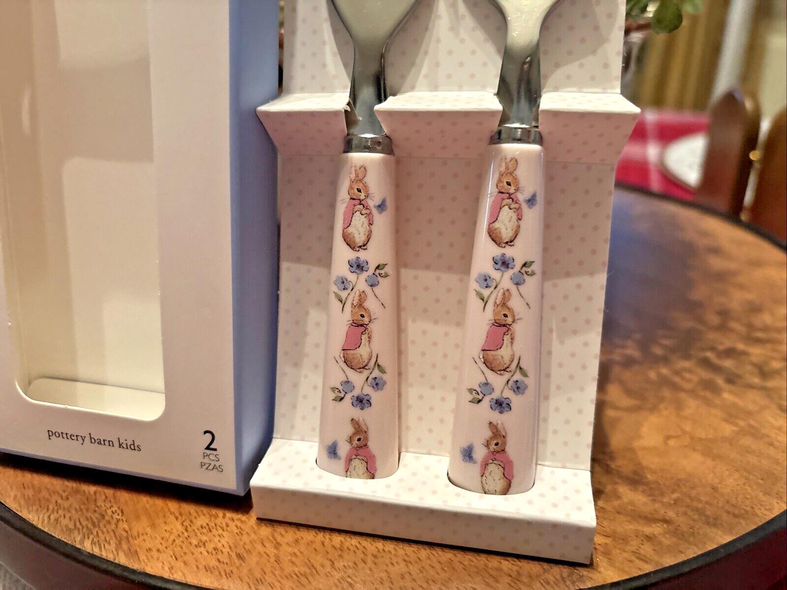 Pottery Barn Holiday Easter Peter Rabbit Utensil Party School disney Gift Set `