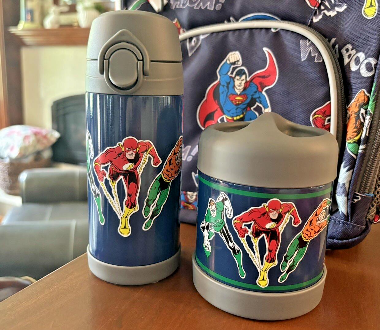 School Pottery Barn Disney LUNCH BOX+marvel Avengers superhero Water Travel ]