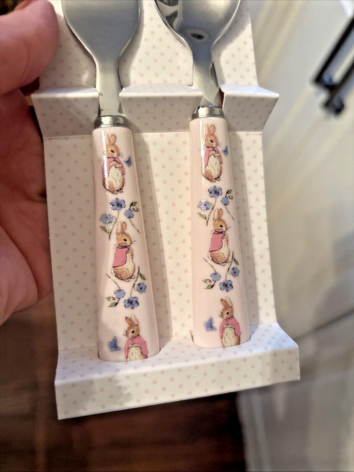 Pottery Barn Holiday Easter Peter Rabbit Utensil Party School disney Gift Set `