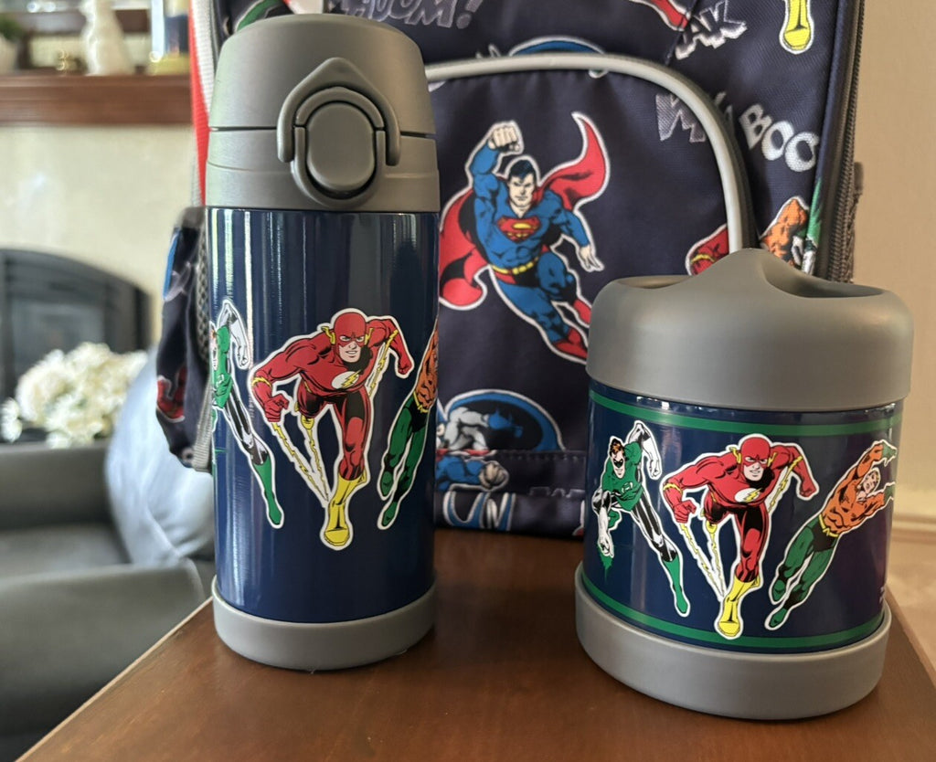 School Pottery Barn Disney LUNCH BOX+marvel Avengers superhero Water Travel ]