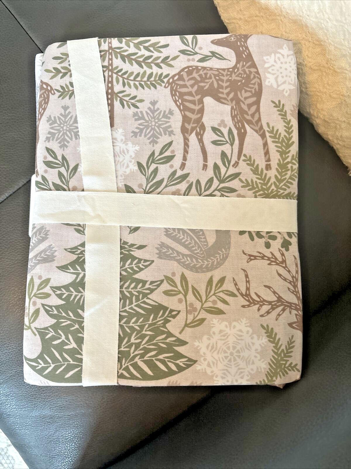 pottery barn Holiday winter Christmas Deer country vintage gift SHEET SET Twin a