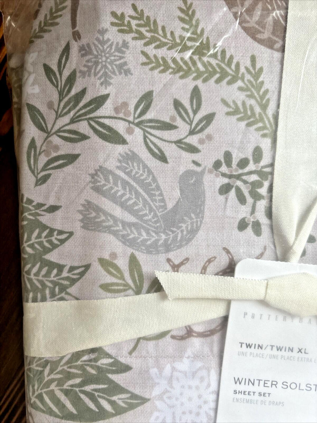 pottery barn Holiday winter Christmas Deer country vintage gift SHEET SET Twin a