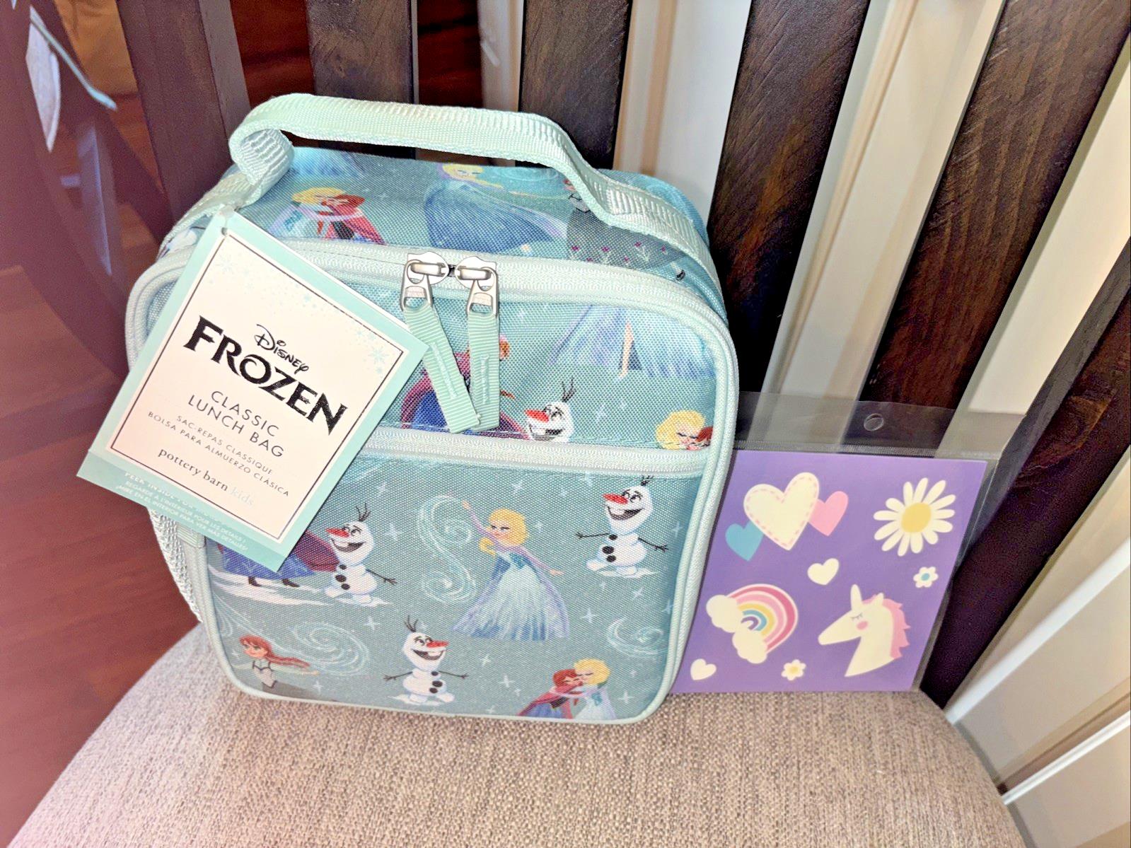 Pottery barn Disney School FROZEN Lunch box ELSA girl princess Travel Bag gift .
