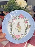 Pottery Barn Holiday Floral Plate Peter rabbit Easter Bunny Loveshack kid Party