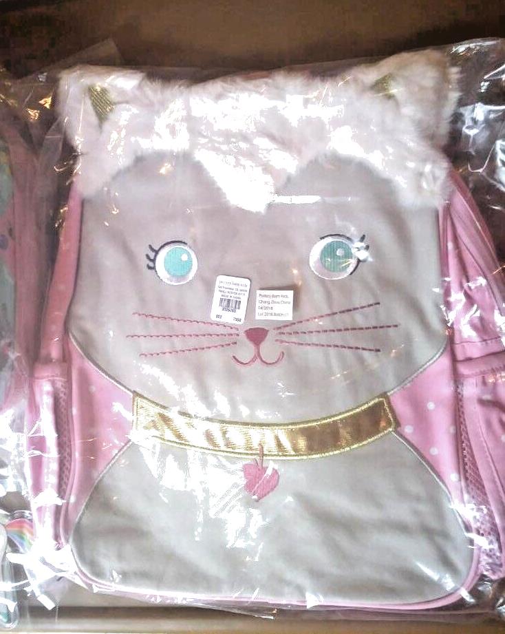 Pottery Barn School  glitter Backpack Disney princess cat pink travel BAg ?? .