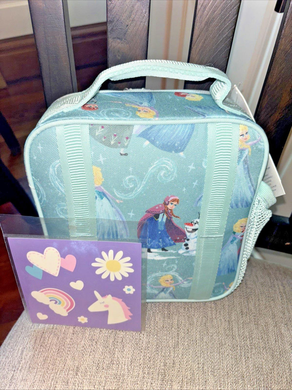 Pottery barn Disney School FROZEN Lunch box ELSA girl princess Travel Bag gift .