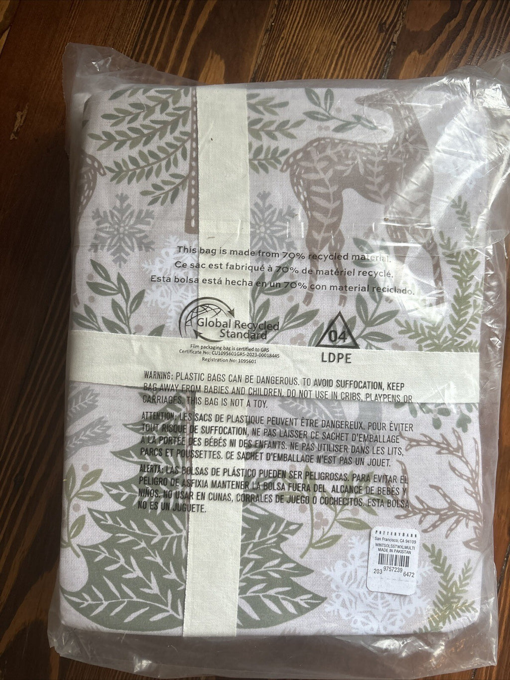 pottery barn Holiday winter Christmas Deer country vintage gift SHEET SET Twin a