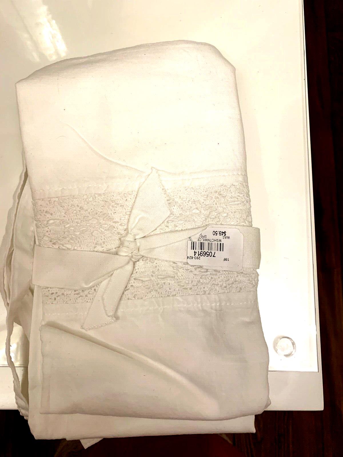 Pottery Barn pillow Sham KiNG white wedding Lace teen gift Disney Holiday `