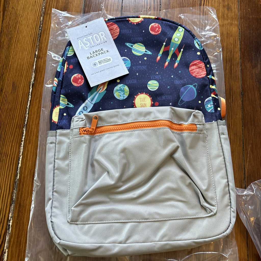 Pottery barn School LARGE Backpack Solar System space planet Travel bag Disney??