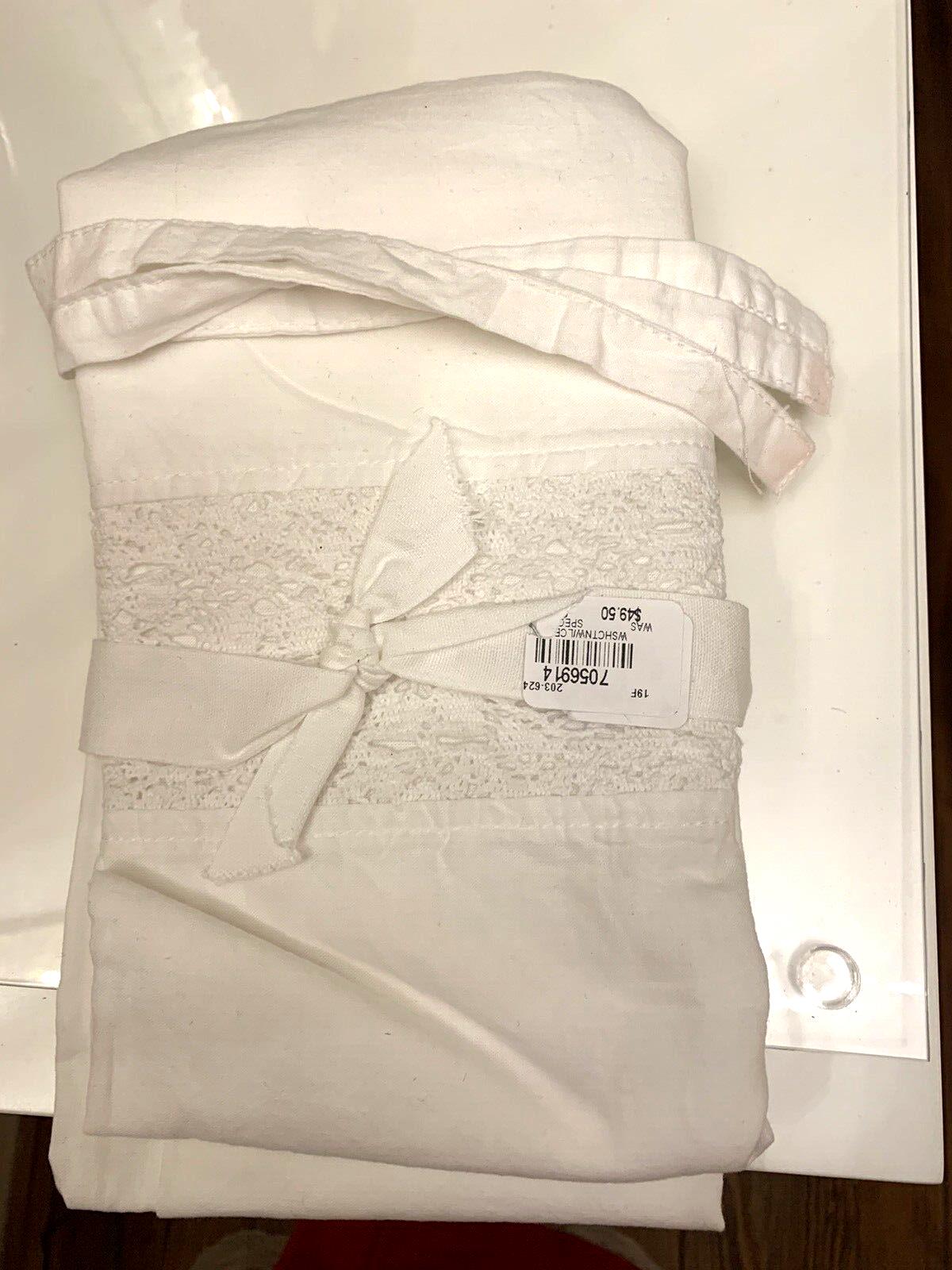 Pottery Barn pillow Sham KiNG white wedding Lace teen gift Disney Holiday `