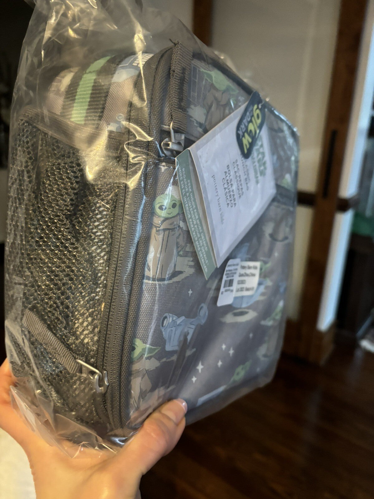 School Pottery barn Disney STAR WARS Lunch box Mandalorian Grogu Bag space [
