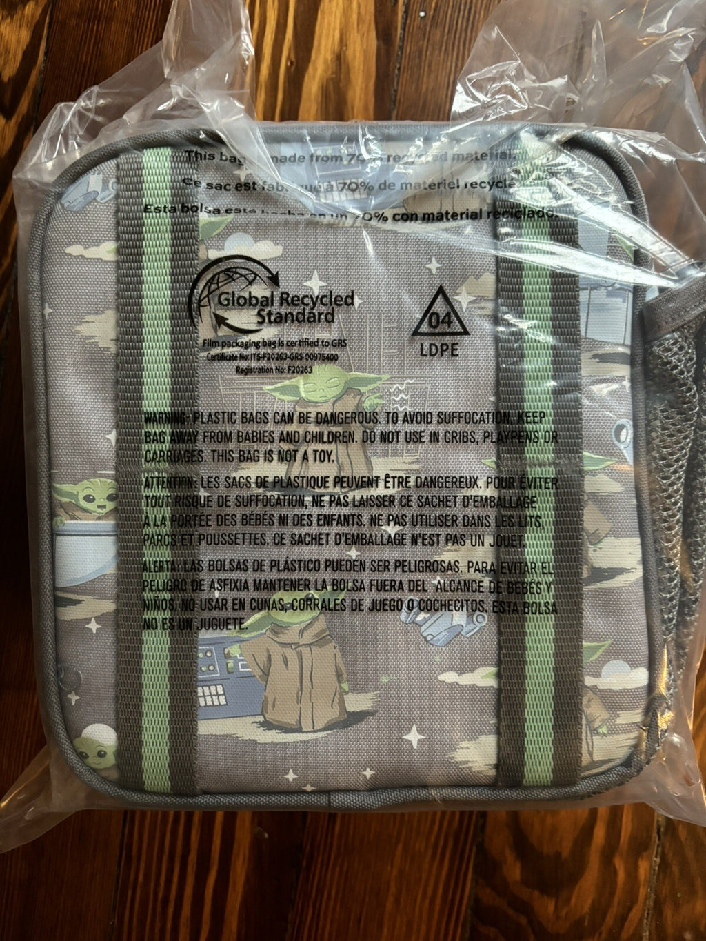 School Pottery barn Disney STAR WARS Lunch box Mandalorian Grogu Bag space [