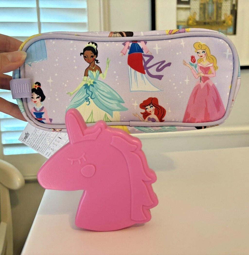 Pottery Barn School DISNEY Princess Cinderella Belle Castle Case+ Unicorn bag