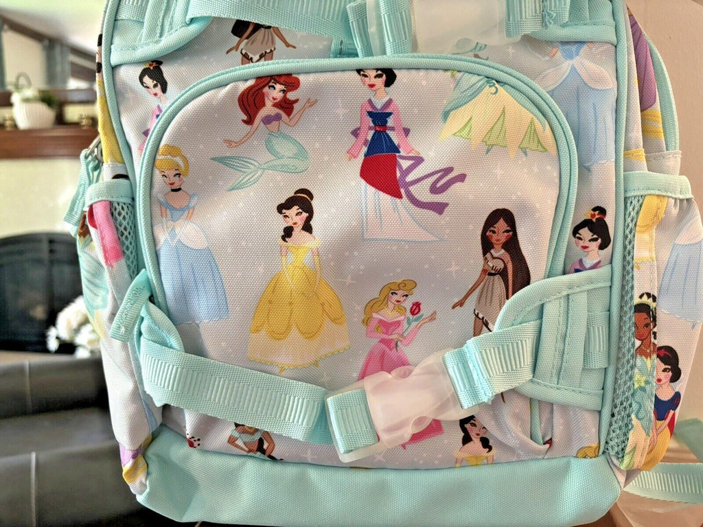 Disney School Pottery barn BACKPACK Belle Cinderella travel princess rainbow .