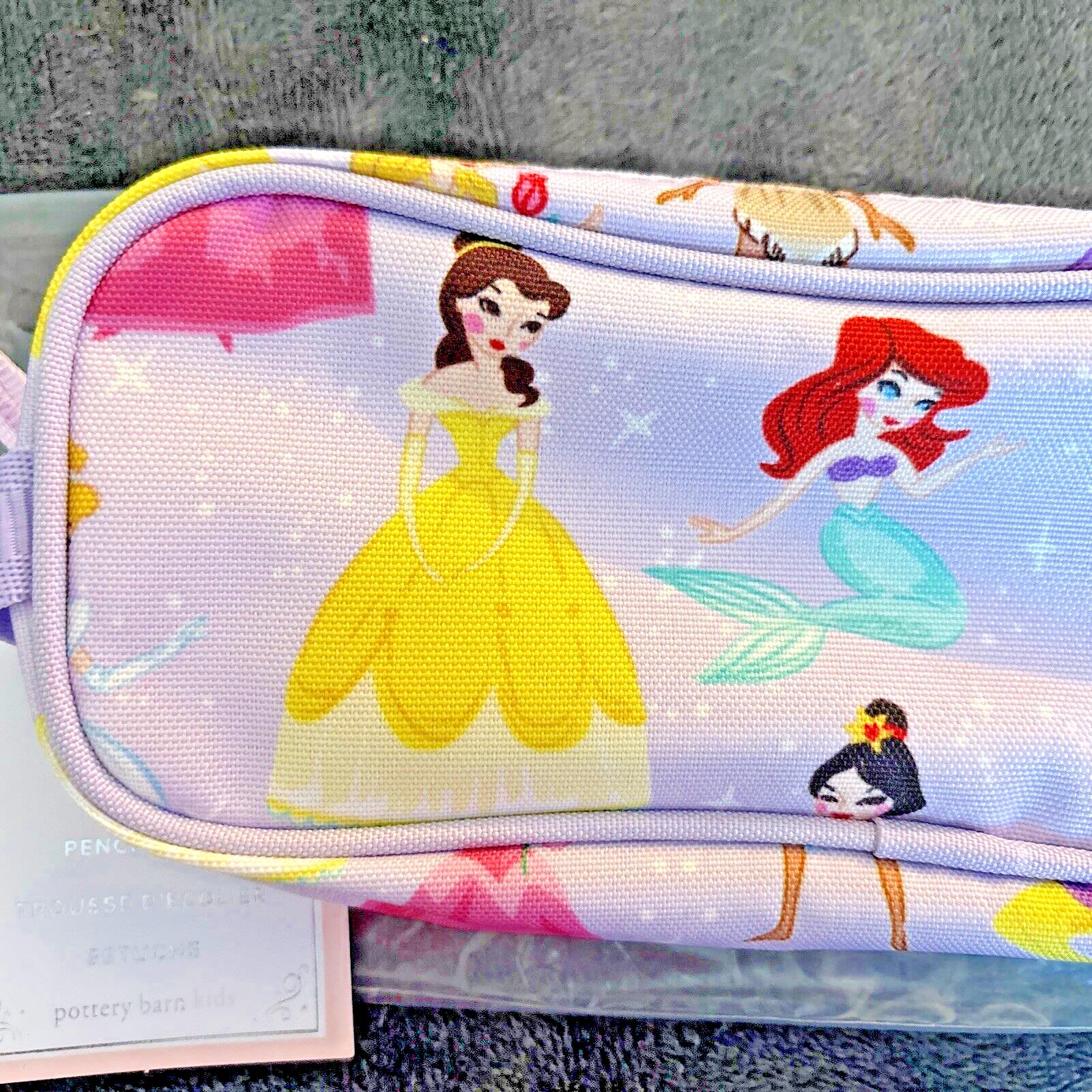 Pottery Barn School DISNEY Princess Cinderella Belle Castle Case+ Unicorn bag