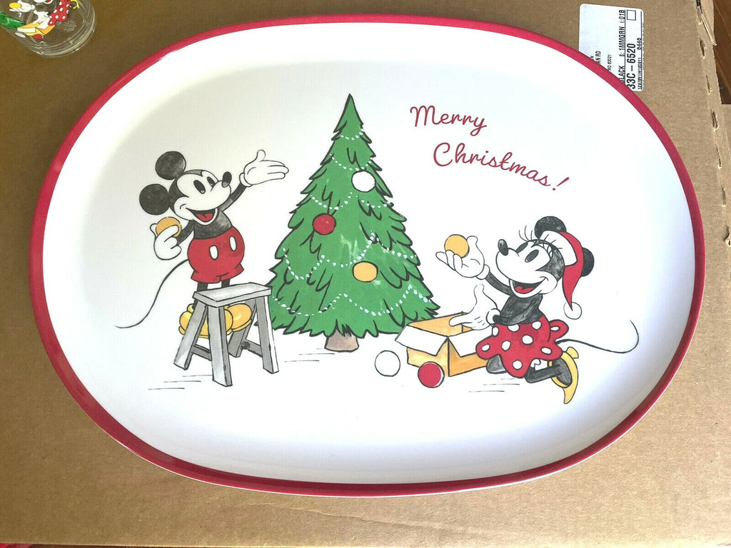 Pottery Barn Holiday Disney Mickey Mouse platter Christmas party plate kids ?? ]