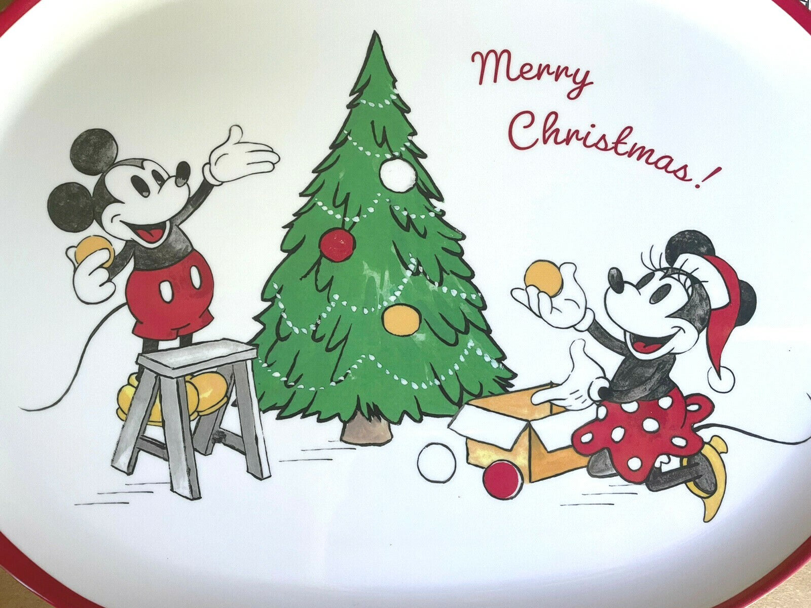 Pottery Barn Holiday Disney Mickey Mouse platter Christmas party plate kids ?? ]