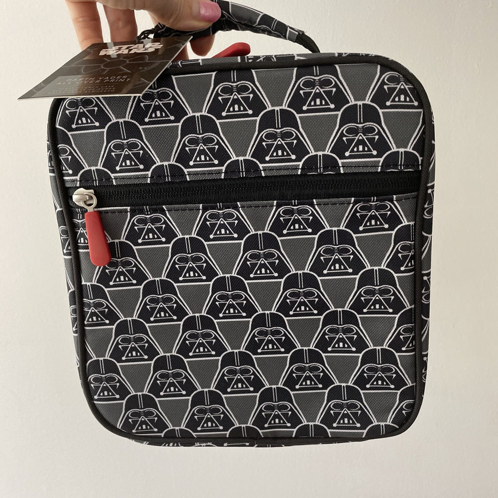 Disney School Pottery Barn STAR WARS spaceship LUNCH BOX +Bag Solo jedi  ?? .