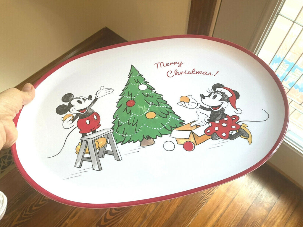 Pottery Barn Holiday Disney Mickey Mouse platter Christmas party plate kids ?? ]