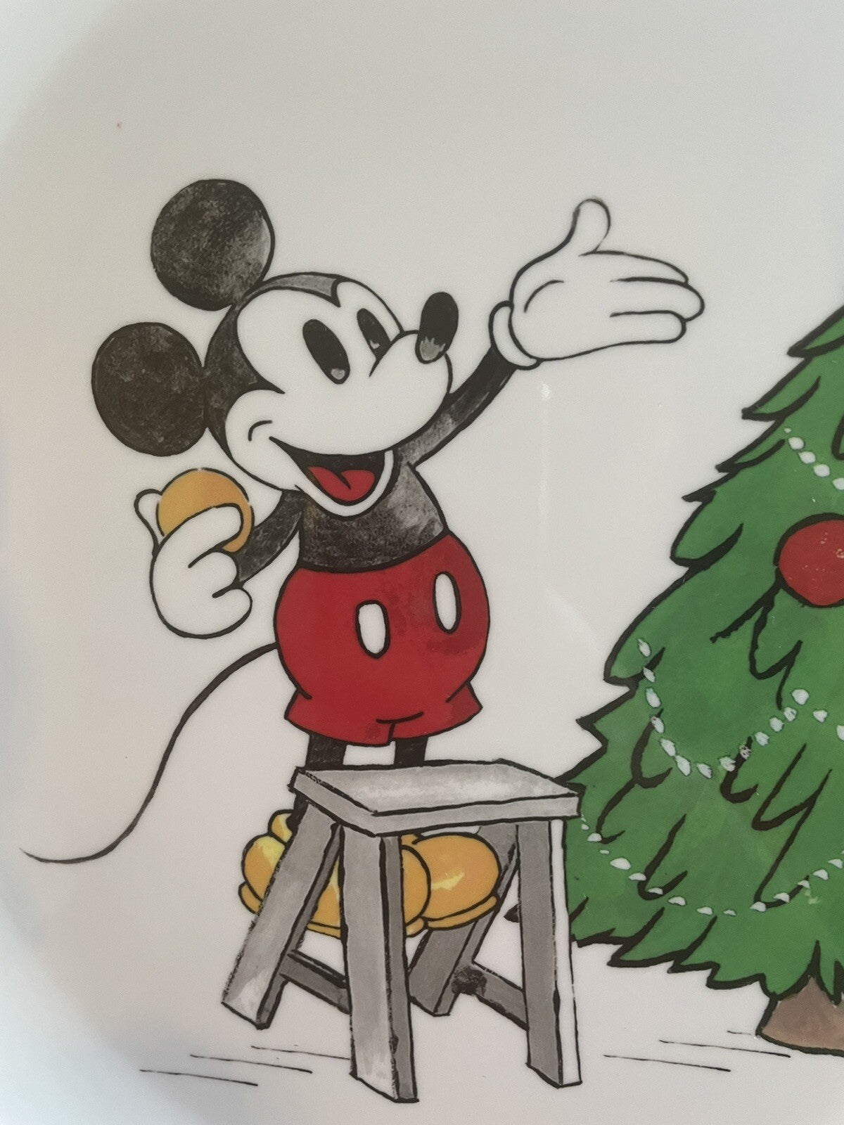 Pottery Barn Holiday Disney Mickey Mouse platter Christmas party plate kids ?? ]