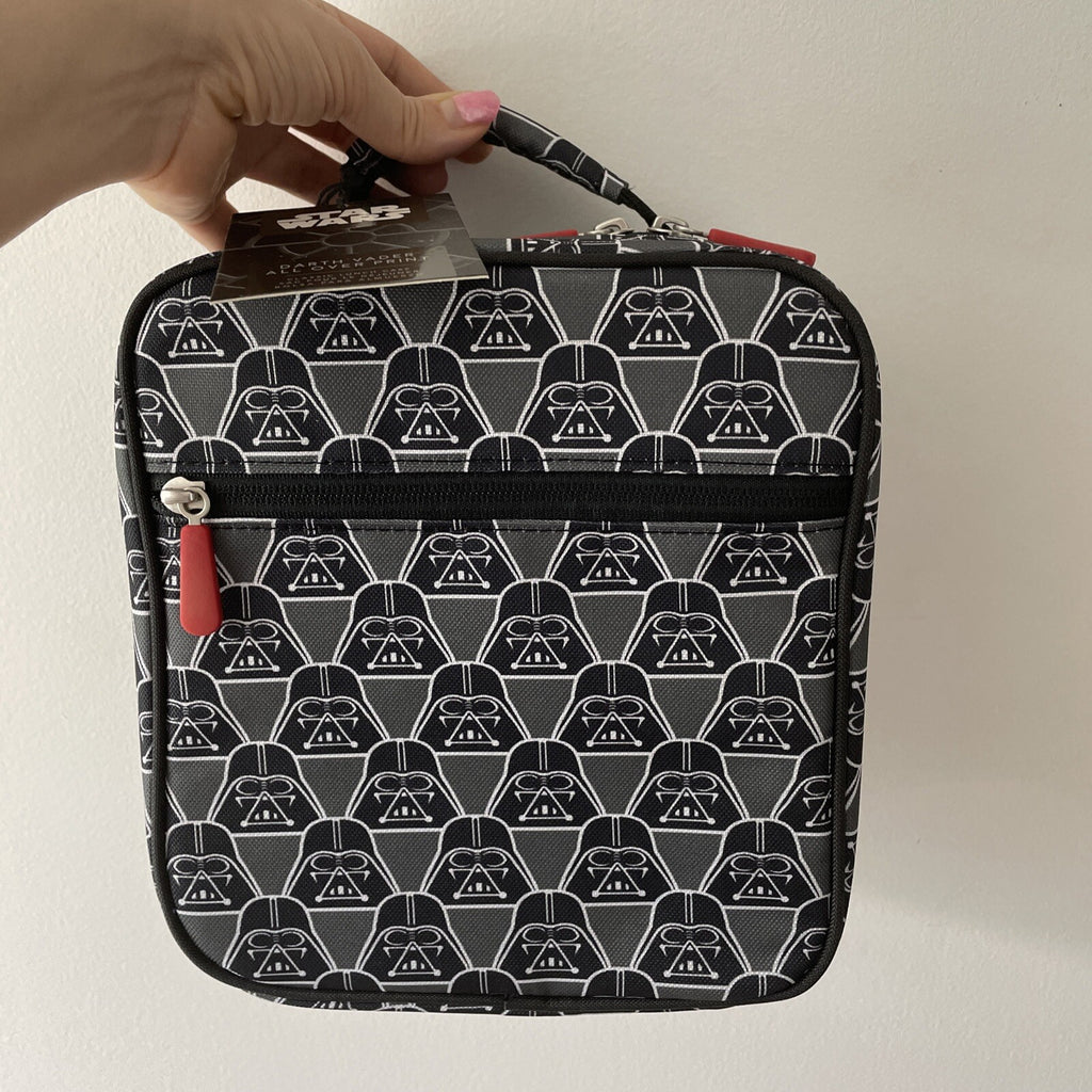 Disney School Pottery Barn STAR WARS spaceship LUNCH BOX +Bag Solo jedi  ?? .