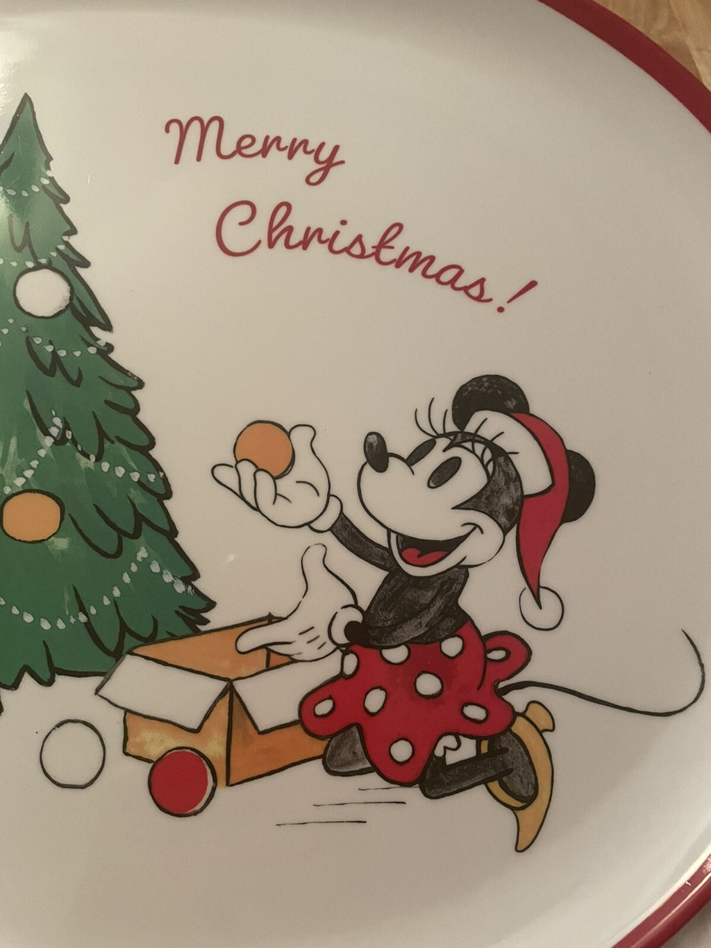 Pottery Barn Holiday Disney Mickey Mouse platter Christmas party plate kids ?? ]