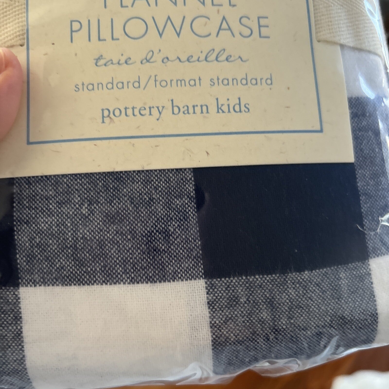 Pottery Barn PILLOWCASE Plaid holiday Buffalo check Black school party Disney  `