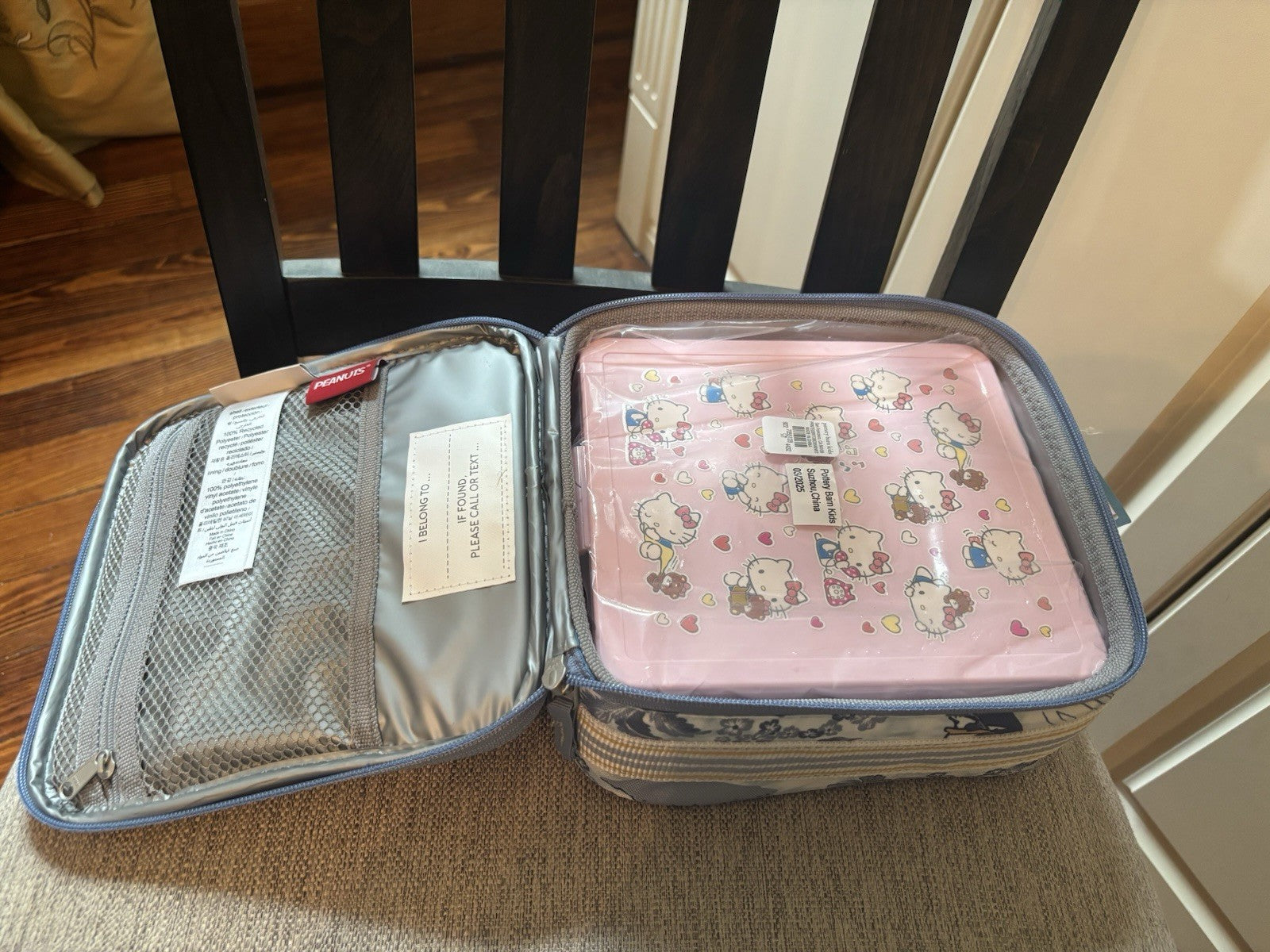 Pottery barn school Snoopy LUNCH BOX+ HELLO KITTY BENTO Disney travel girl cat