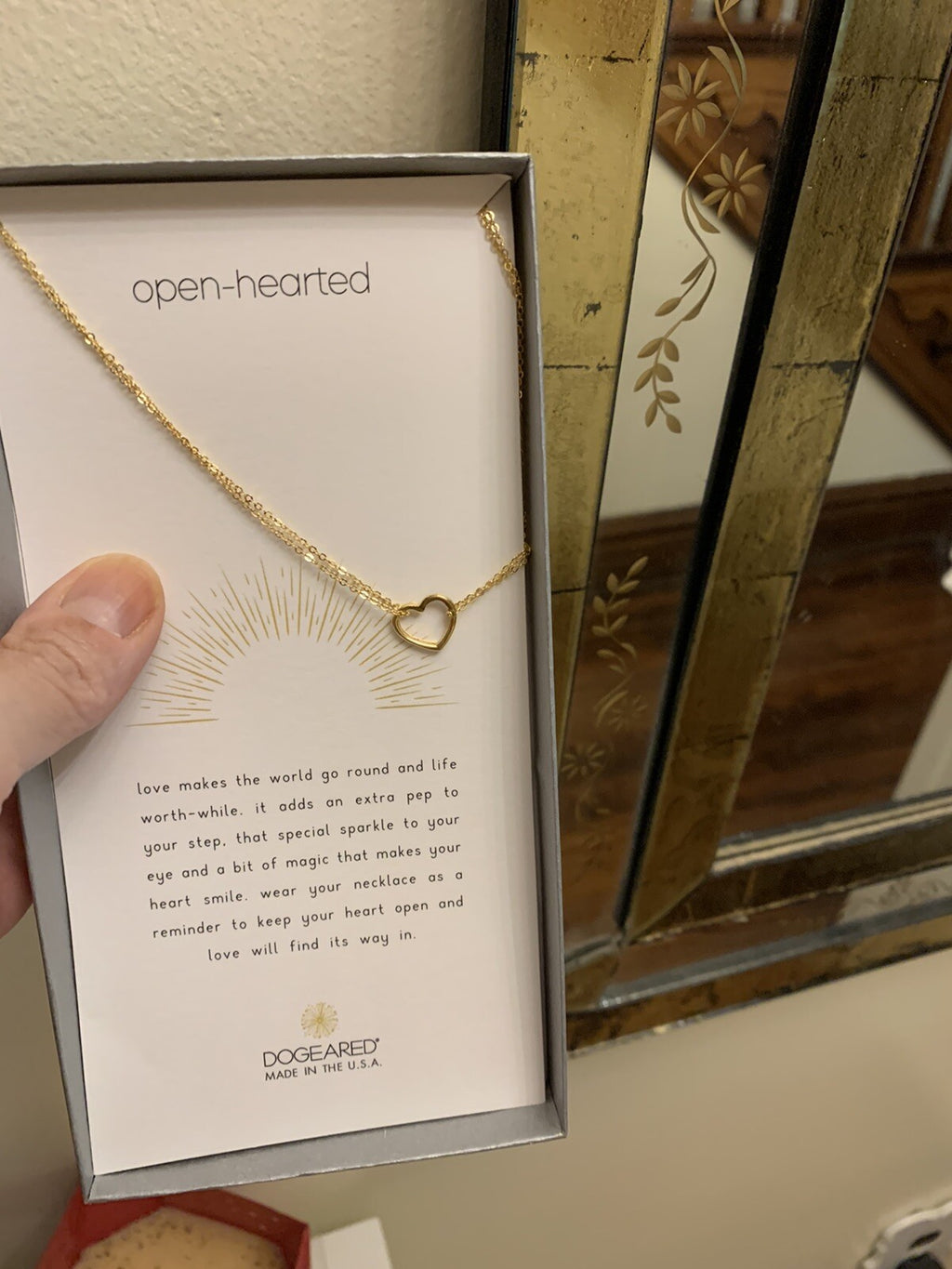 Dogeared Nordstrom heart Necklace chain pendant gold Disney party gift NEW $79 -