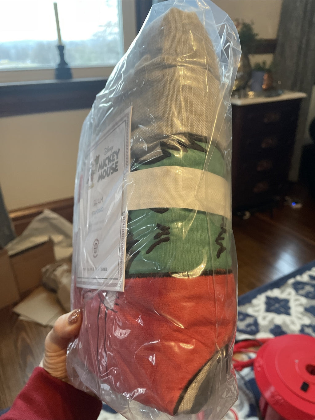 Disney Pottery Barn MICKEY MOUSE Christmas pillow sham holiday gift party star [