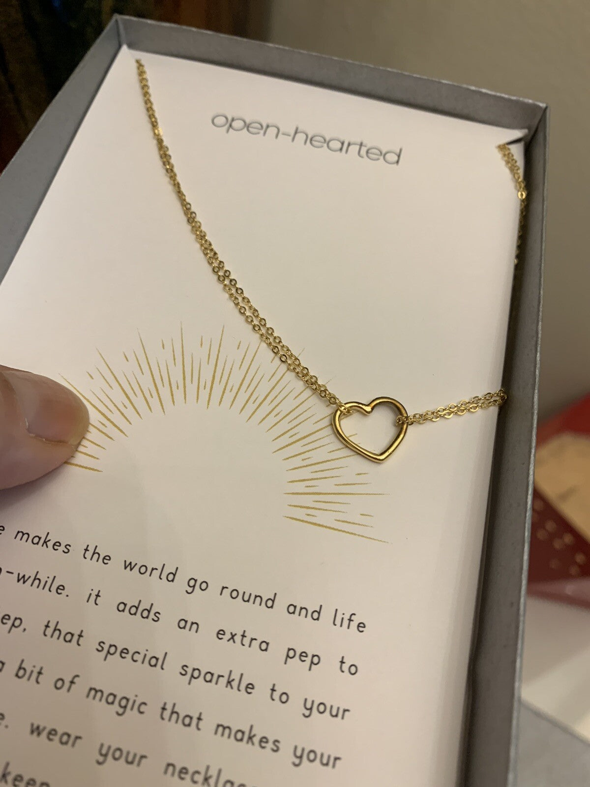 Dogeared Nordstrom heart Necklace chain pendant gold Disney party gift NEW $79 -