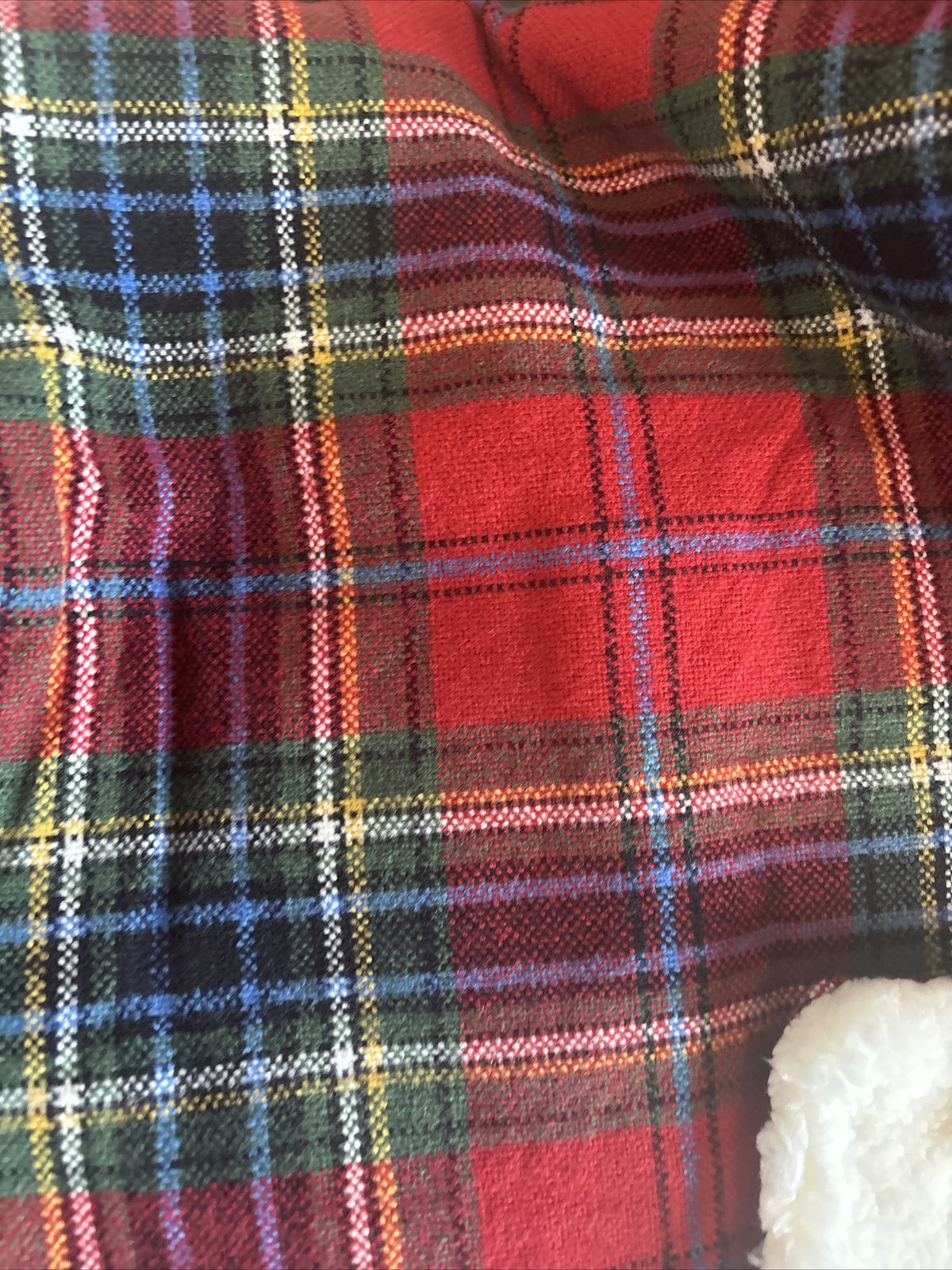 Pottery Barn Plaid Pillow Sham Fur Stewart Simon Holiday party gift Birthday a