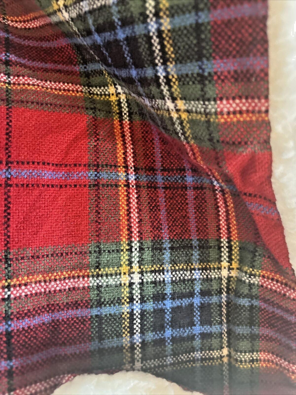 Pottery Barn Plaid Pillow Sham Fur Stewart Simon Holiday party gift Birthday a