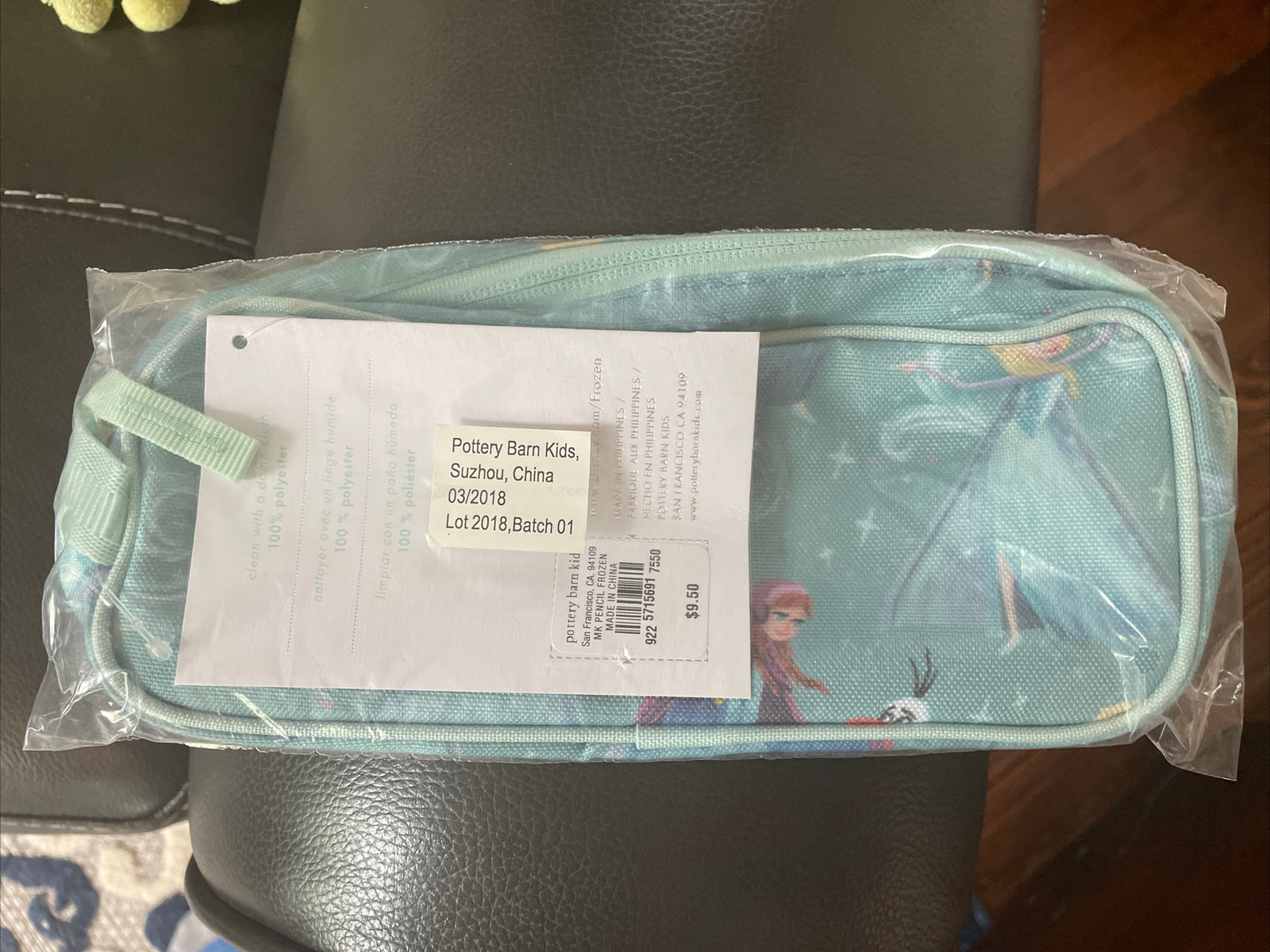 Pottery Barn School Frozen Elsa Olaf PENCIL CASE bag girl disney princess .