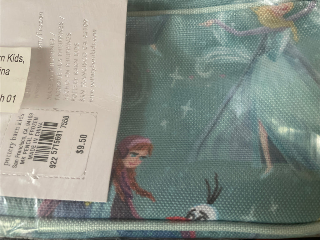 Pottery Barn School Frozen Elsa Olaf PENCIL CASE bag girl disney princess .