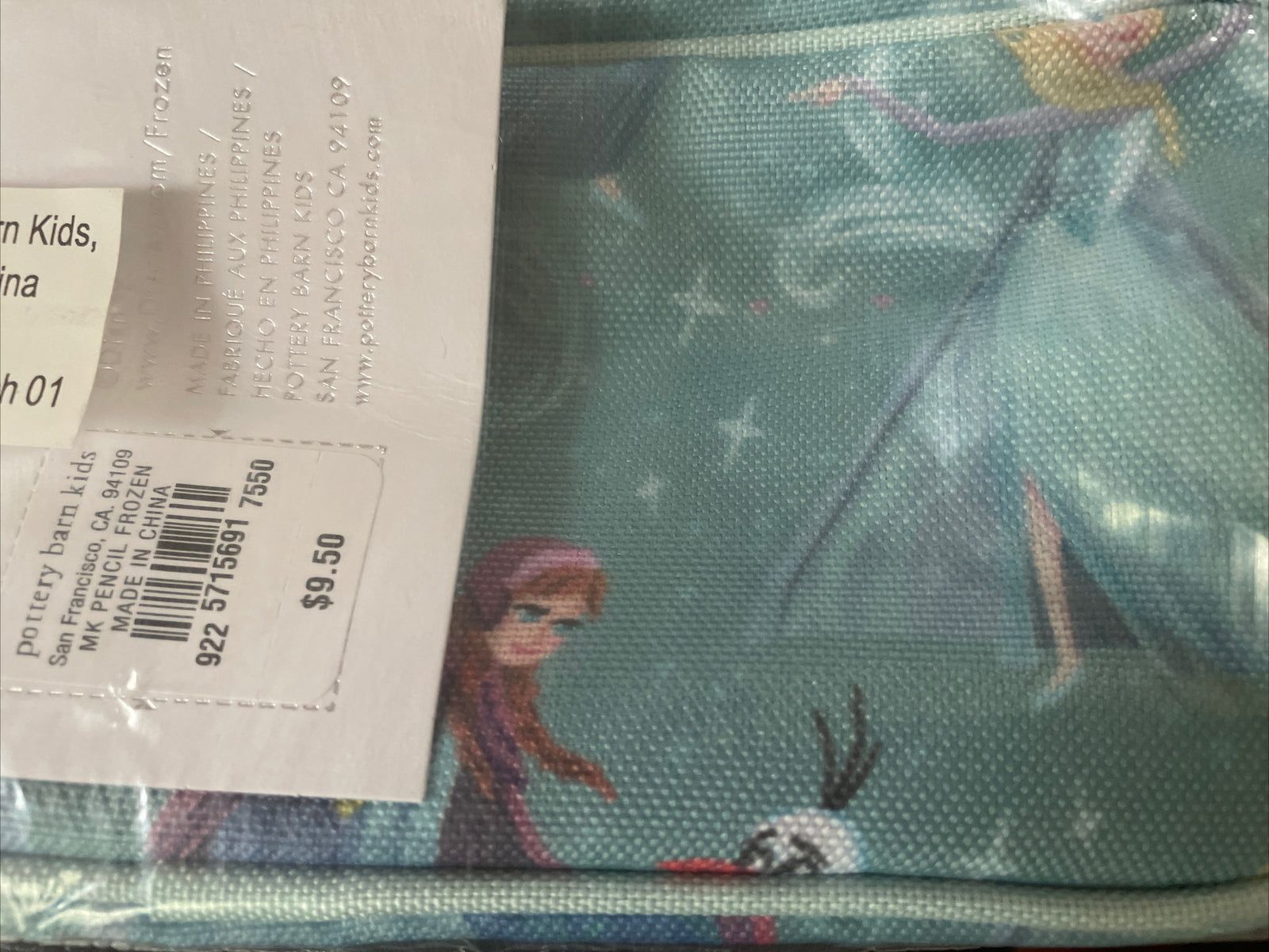 Pottery Barn School Frozen Elsa Olaf PENCIL CASE bag girl disney princess .