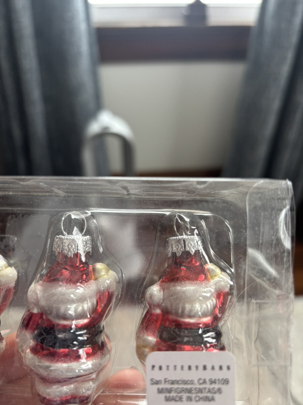 pottery barn holiday ornament Christmas Santa gift party disney kid SET 6 `