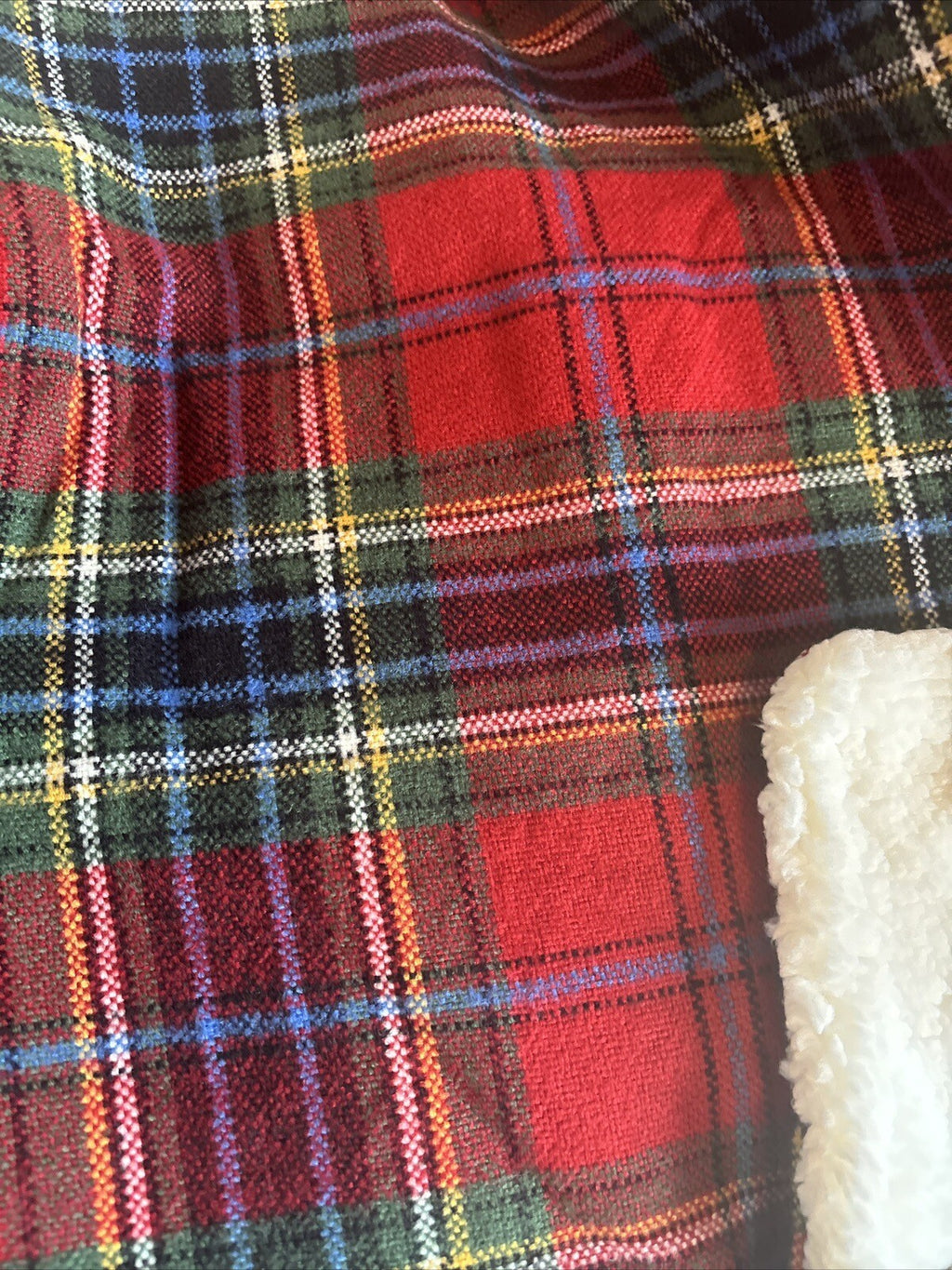 Pottery Barn Plaid Pillow Sham Fur Stewart Simon Holiday party gift Birthday a