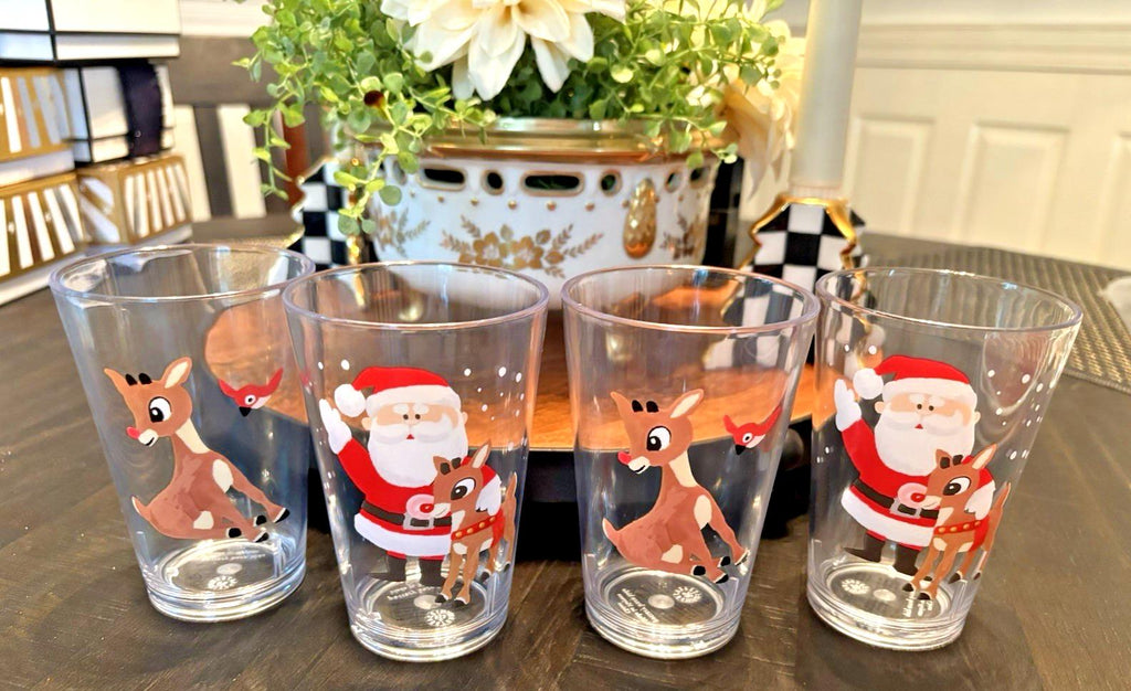 Disney Pottery Barn Rudolph Santa Christmas holiday party gift kid Deer SET 4
