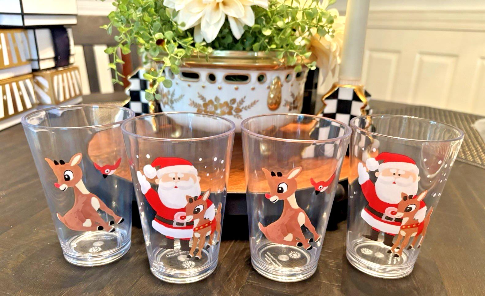 Disney Pottery Barn Rudolph Santa Christmas holiday party gift kid Deer SET 4