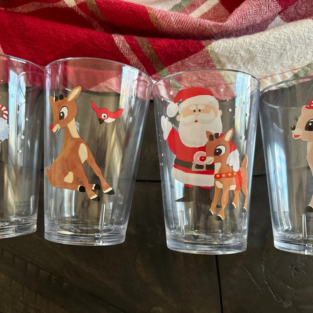 Disney Pottery Barn Rudolph Santa Christmas holiday party gift kid Deer SET 4