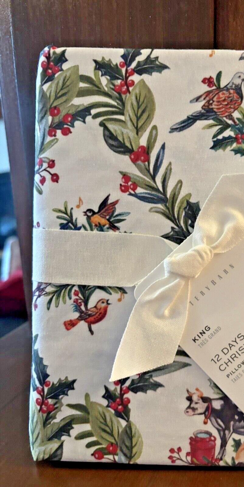 pottery barn Holiday KING Christmas Nutcracker Pillow Sham Birthday gift 12 days