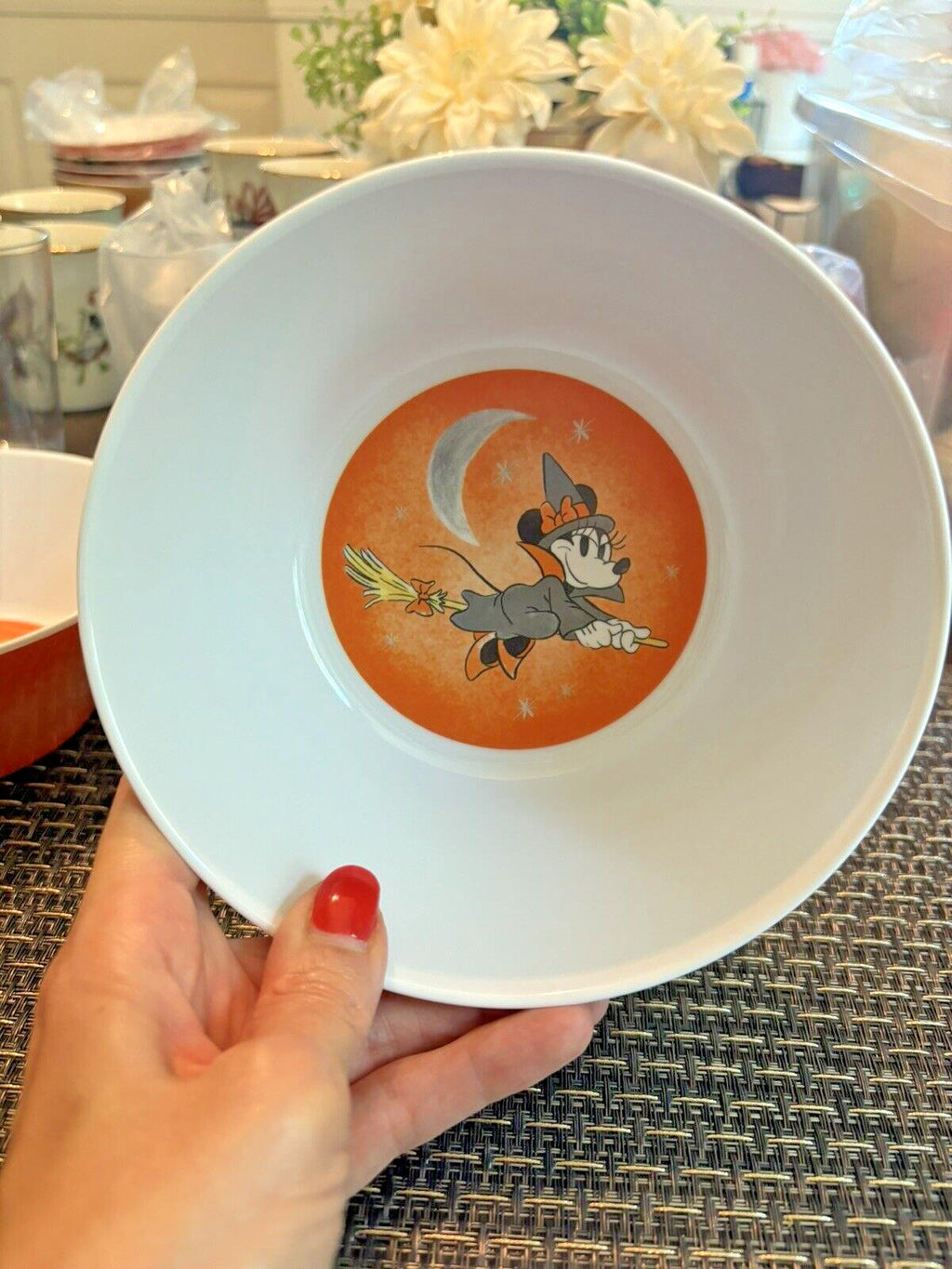 Disney Pottery Barn Mickey Mouse holiday Bowl Halloween party school kid SET 4 ]