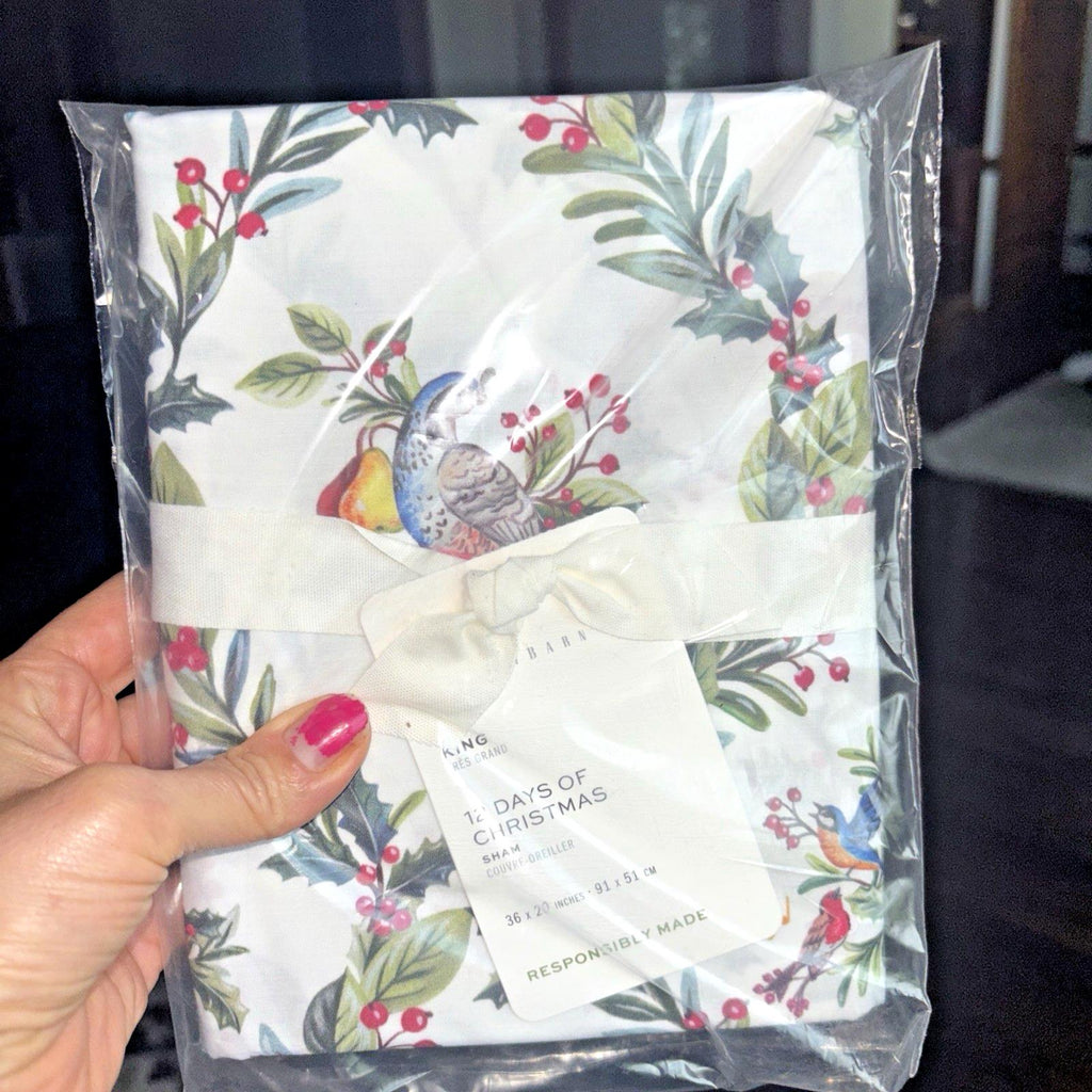 pottery barn Holiday KING Christmas Nutcracker Pillow Sham Birthday gift 12 days