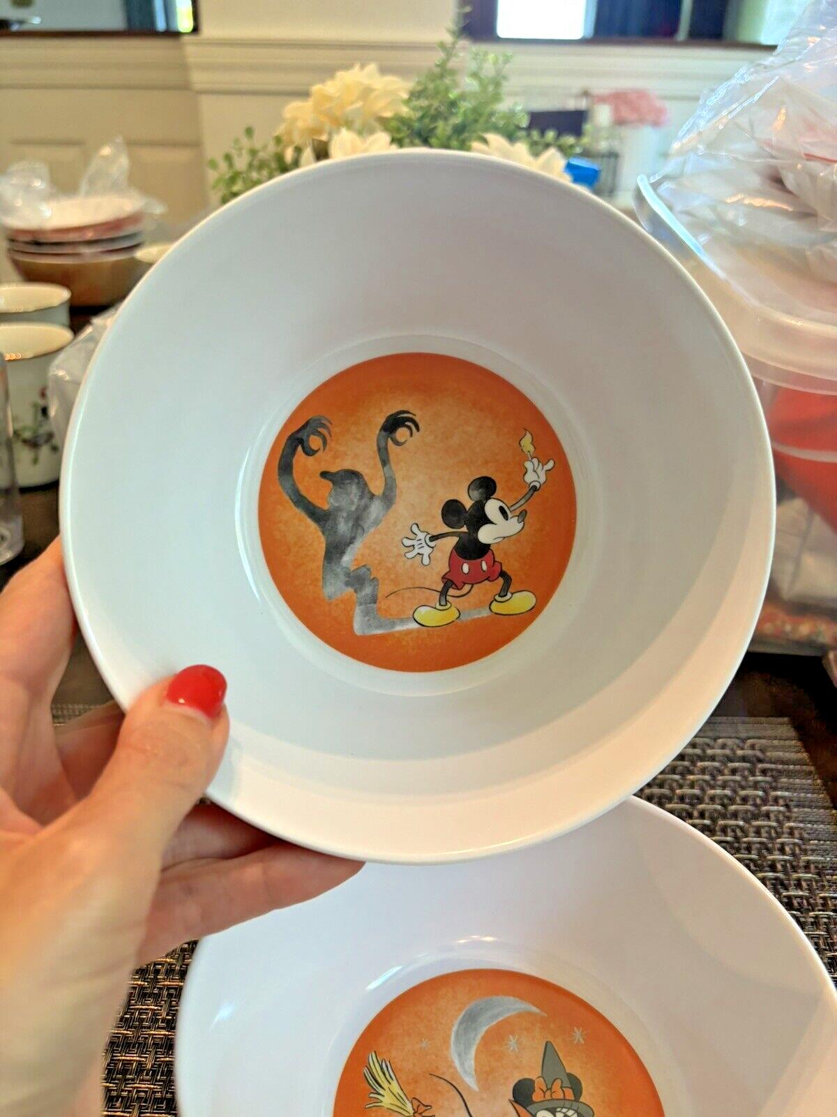 Disney Pottery Barn Mickey Mouse holiday Bowl Halloween party school kid SET 4 ]